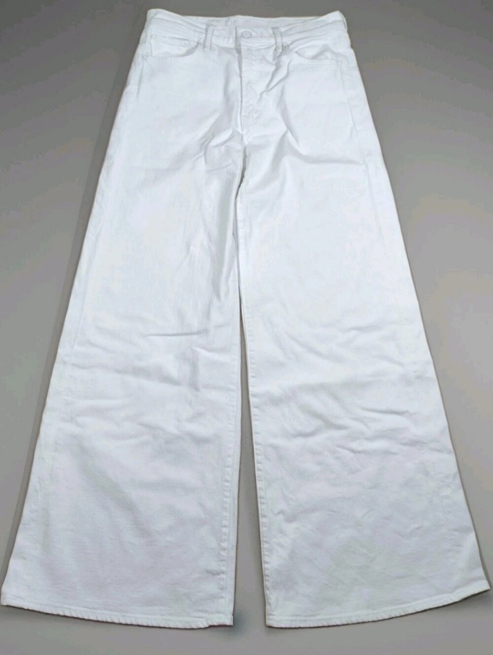 Mother Superior The Undercover Totally Innocent Ultra Wide Leg White Jeans Sz 28